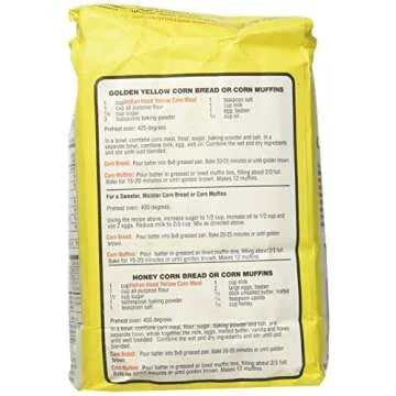 Indian Head Old Fashioned Stone Ground Yellow Corn Meal 2 lb, 2 Pack