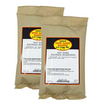 A.C. Legg Blend 109 Hot Pork Sausage Seasoning - 2 Packs (9 Oz Each)