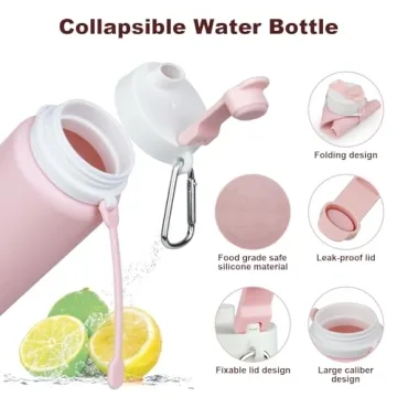 Lightweight Collapsible Water Bottle for Travel and Gym