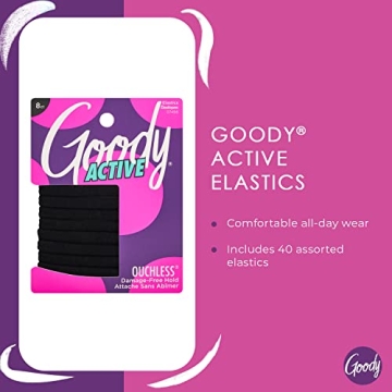 Goody Ouchless Seamless Hair Elastics - Black 8ct