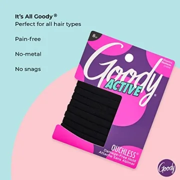 Goody Ouchless Seamless Hair Elastics - Black 8ct