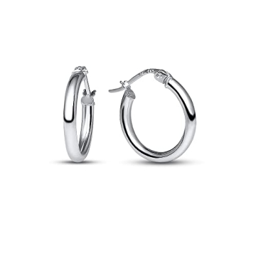 Elegant Small Silver Hoop Earrings for Women - Tarnish-Free & Stylish