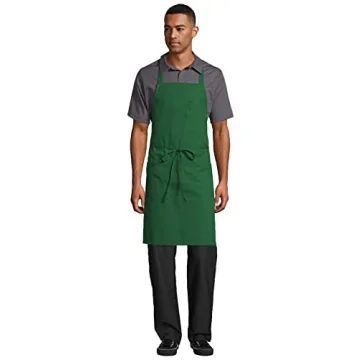 Uncommon Threads Extra Long Kelly Bib Apron for Chefs and Cooks