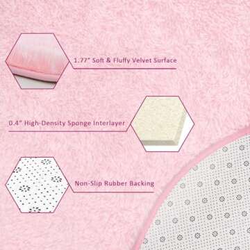 Soft Keeko Pink Area Rug for Kids' Rooms and Decor