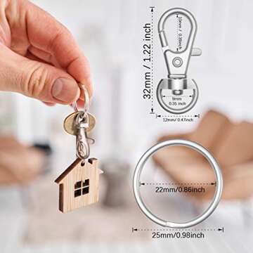 sprookber 100pcs Metal Lobster Claw Clasp Set for Crafts