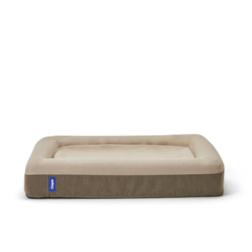 Casper Dog Bed, Plush Memory Foam, Large, Sand, 35.0"L x 45.0"W x 7.0"Th