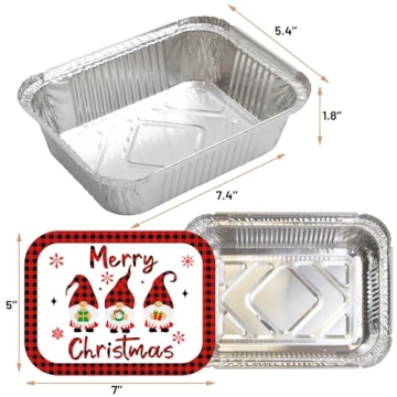 WorldBazaar Christmas Aluminum Food Storage Containers 36PC