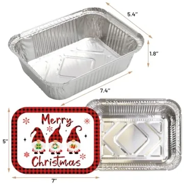 WorldBazaar Christmas Aluminum Food Storage Containers 36PC