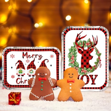 WorldBazaar Christmas Aluminum Food Storage Containers 36PC