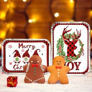 WorldBazaar Christmas Aluminum Food Storage Containers 36PC