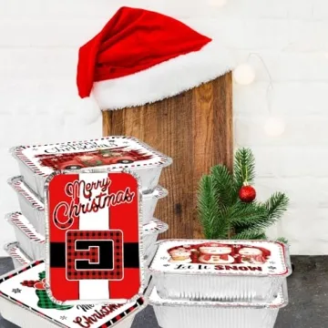 WorldBazaar Christmas Aluminum Food Storage Containers 36PC