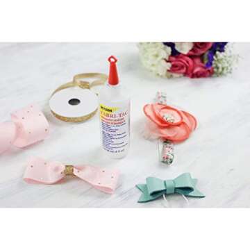 BEACON Fabri-Tac Premium Fabric Glue - Quick Drying, Crystal Clear, Permanent - for Fabrics, Canvas, Lace, Wood and More, 4-Ounce