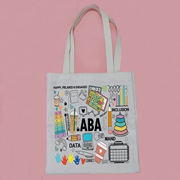 PWHAOO ABA Therapist Tote Bag Autism Awareness Gift