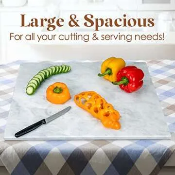 Homeries Marble Pastry Board 12x16 Elegant Serving Tray