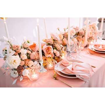 Glass Candle Holder for Taper Candles, Clear Decorative Candle Sticks Holders Set of 6 for Christmas Decor and Thanksgiving Wedding Dining Party Table Decorations (Exclude Candles)