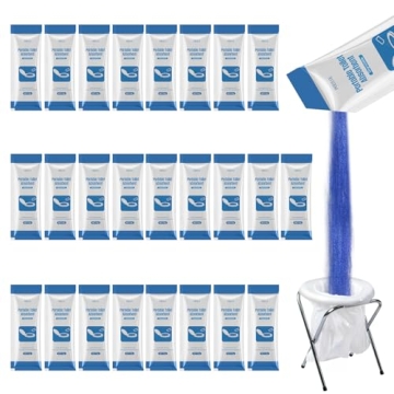 Poesie Liquid Waste Gel for Portable Toilet 25 Packets Porta Potty Degradable Absorbent Gel Poo Urin...