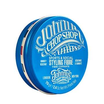 Johnny's Chop Shop Sports & Social Fibre Mens Grooming & Hair Styling Humidity Resistant, Endurance Strong Hold Gel Paste, Beeswax 2.4 oz (Pack of 1)