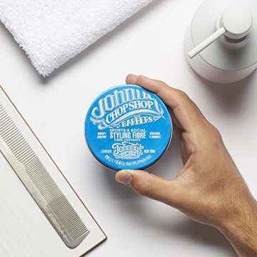 Johnny's Chop Shop Sports & Social Fibre Mens Grooming & Hair Styling Humidity Resistant, Endurance Strong Hold Gel Paste, Beeswax 2.4 oz (Pack of 1)