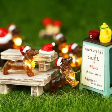 KAiSnova Dachshund Dog String Light with Remote Control