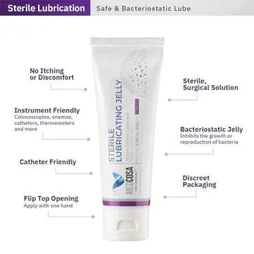 Medcosa Sterile Lube | Surgical Lube | Water Based Lubricating Jelly | Medical Lubricant [2.9oz] Fli...