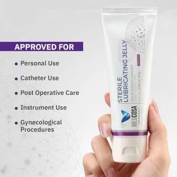 Medcosa Sterile Lube | Surgical Lube | Water Based Lubricating Jelly | Medical Lubricant [2.9oz] Flip Top Tube