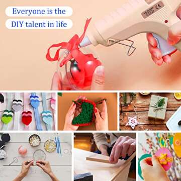 Hot Glue Gun Full Size, Large Glue Gun Kit with 30 Glue Gun Sticks 7/16, Glue Guns for Crafts DIY Ar...