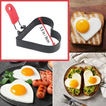 Heart Shaped Egg Ring Set - Fun Kitchen Gadgets for All Ages