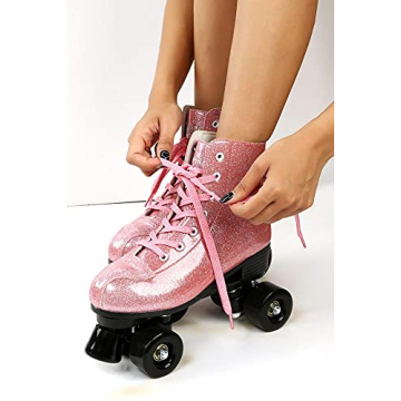 Simcat Sparkly High-top Roller Skates for All Ages