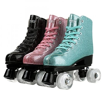 Simcat Sparkly High-top Roller Skates for All Ages