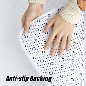 Maxsoft M Fluffy Shag Bedroom Rug, 4x6 Feet White Area Rugs for Living Room Nursery Bedside, Fuzzy Plush Dorm Rug for Girls Kids, Furry Carpet for Indoor Modern Soft Home Decor