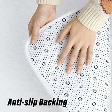 Maxsoft M Fluffy Shag Bedroom Rug, 4x6 Feet White Area Rugs for Living Room Nursery Bedside, Fuzzy Plush Dorm Rug for Girls Kids, Furry Carpet for Indoor Modern Soft Home Decor