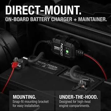 NOCO GENIUS2D, 2A Direct-Mount Onboard Car Battery Charger, 12V Automotive Charger, Battery Maintain...