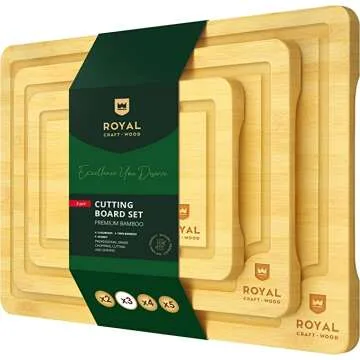 Wood Cutting Board Set for Vegetables - Premium Quality