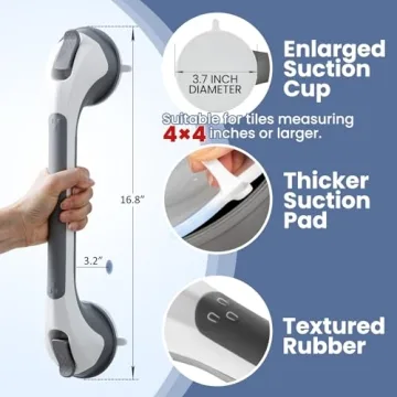 TAILINK Shower Grab Bar Suction Cup Safety Handrail 16-Inch