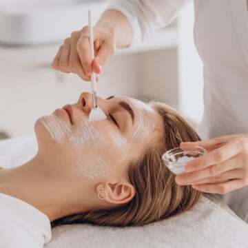 2 Pcs Fan Brush Facial Mask Brush Soft Makeup Mask Applicator Brushes Tools Facial Brushes Acid Applicator Esthetician Brush for Women Girls Mud Clay Mask, Makeup Peel, Purple & Pink Brush