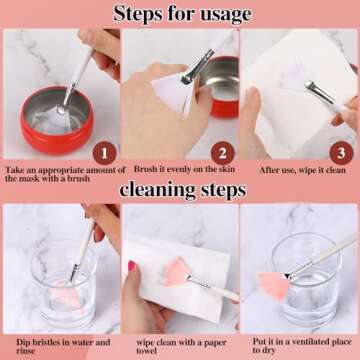 2 Pcs Fan Brush Facial Mask Brush Soft Makeup Mask Applicator Brushes Tools Facial Brushes Acid Applicator Esthetician Brush for Women Girls Mud Clay Mask, Makeup Peel, Purple & Pink Brush