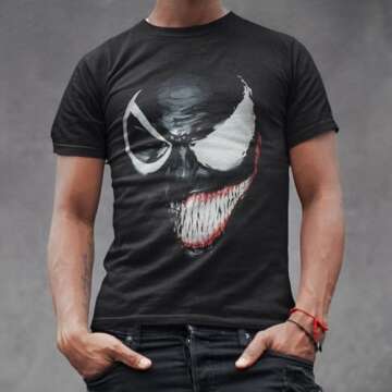 Official Marvel Venom Spider-Man Graphic Tee for Men