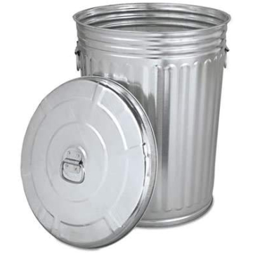 COLIBROX 20-Gal Steel Trash Can with Lid - Durable & Practical