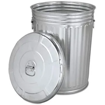 COLIBROX 20-Gal Steel Trash Can with Lid - Durable & Practical