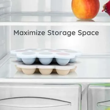 PandaEar 2 Pack Baby Food Freezer Tray for Homemade Meals