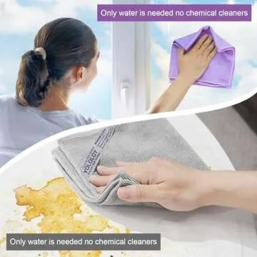 Window Cleaning Cloth & Enviro Cloth - Streak-Free with Just Water, Reusable & Machine Washable Microfiber Cloth for Crystal Clear Glass.Quality Replacement For Norwex Window Cloth Basic Package Cloth