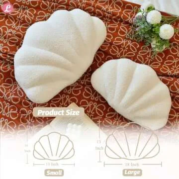 Beige Seashell Throw Pillow - Comfort & Decor Charm