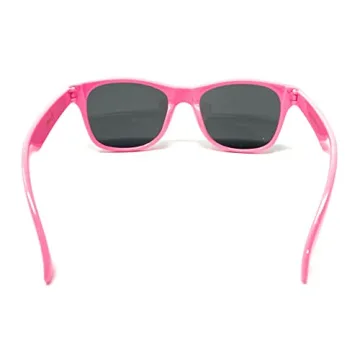 Retro Kids Sunglasses - 80's Style in Pink & Smoke