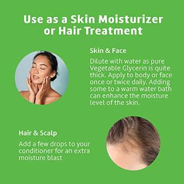 De La Cruz Vegetable Glycerin for Skin, Hair & DIY Care