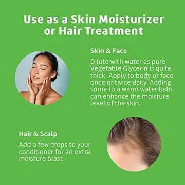 De La Cruz Vegetable Glycerin for Skin, Hair & DIY Care