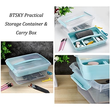 BTSKY Stack & Carry Box for Art and Craft Supplies