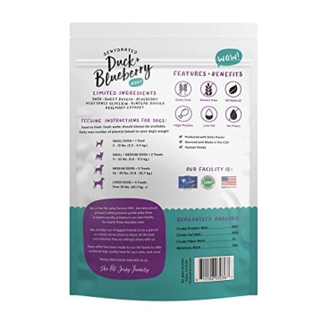 Premium Duck and Blueberry Jerky Treats for Dogs