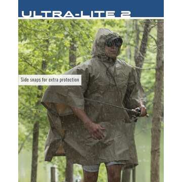FROGG TOGGS Ultra-Lite2 Reusable Waterproof Breathable Poncho