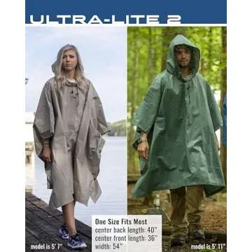 FROGG TOGGS Ultra-Lite2 Reusable Waterproof Breathable Poncho