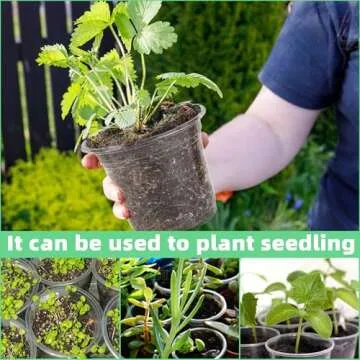 LOCONHA Small Plastic Plant Nursery Pot/Pots (36 Packs 5/4/3.5 Inch Plant Pot and 40 Plant Labels) Seedlings Flower Plant Container (Transparent) Seed Starting Pots Indoor Outdoor